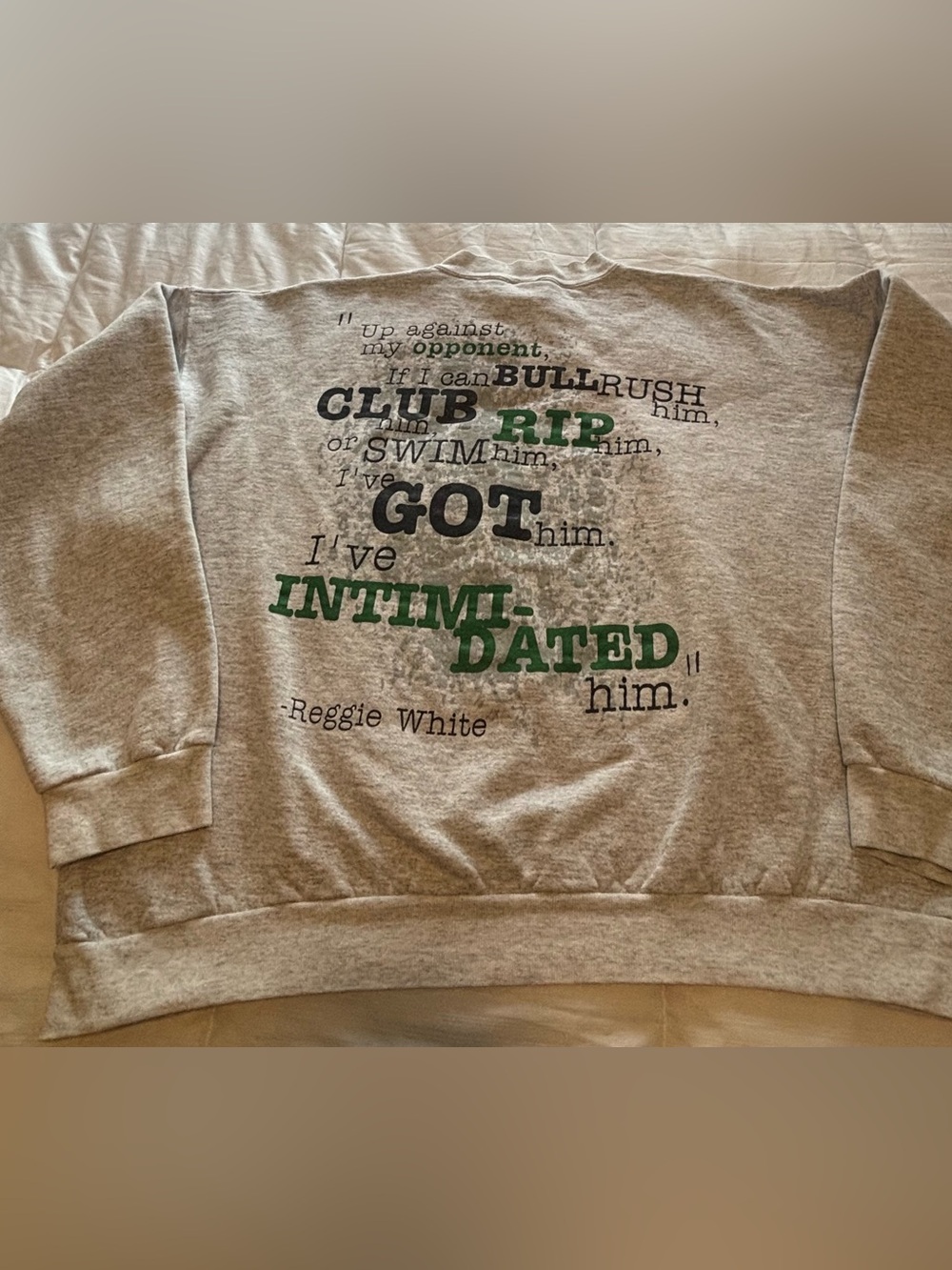 Vintage Reggie White “The Intimidator” Crewneck Sweatshirt Size XL